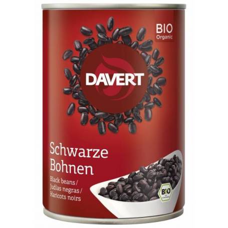 Fasole neagra bio - ecologica la conserva 400g - Davert