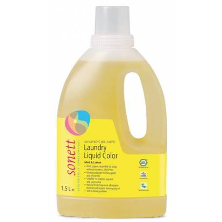 Detergent ecologic lichid pt. rufe colorate 1.5L - Sonett