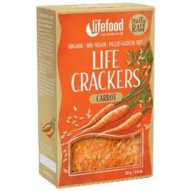 Lifecrackers cu morcovi raw eco-bio 80g - Lifefood