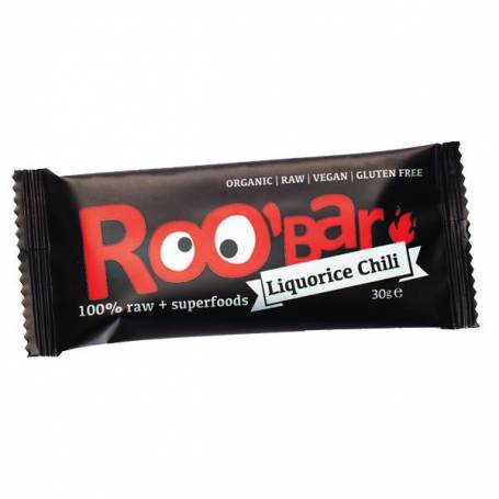 BATON RAW BIO CU CHILLI SI LEMN DULCE 30g ROO BAR