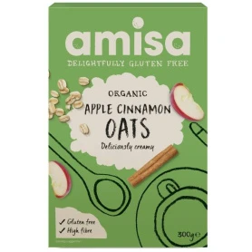 Porridge din ovaz cu mar si scortisoara fara gluten eco-bio 300g - Amisa