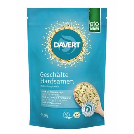 Seminte de canepa decorticate, eco-bio, 150g - DAVERT