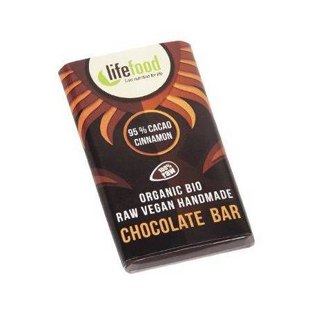 Ciocolata MINI cu 95% cacao si scortisoara raw eco-bio 15g - Lifefood