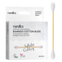 BETISOARE DIN BUMBAC SI BAMBUS 100buc, Nordics Oral Care - Albastru