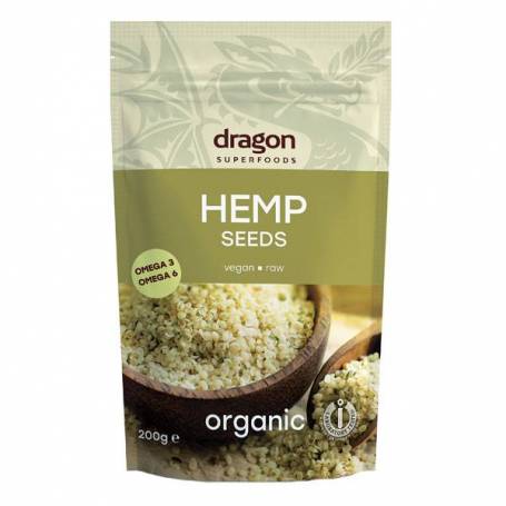 Seminte de canepa 200g decorticate eco-bio Dragon Superfoods