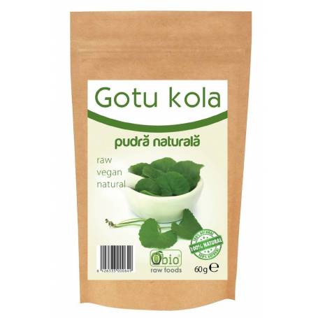 Gotu Kola pulbere raw eco-bio  60g OBio