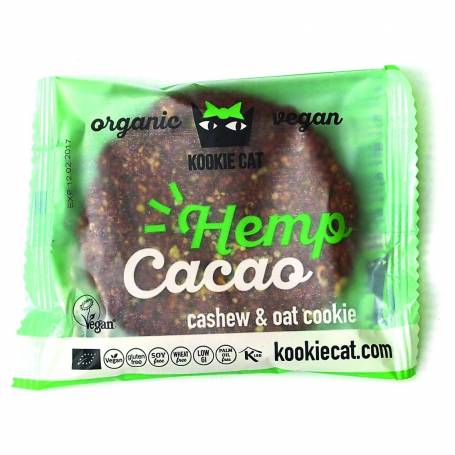 Cookie cu seminte de canepa si cacao fara gluten eco-bio 50g - Kookie Cat