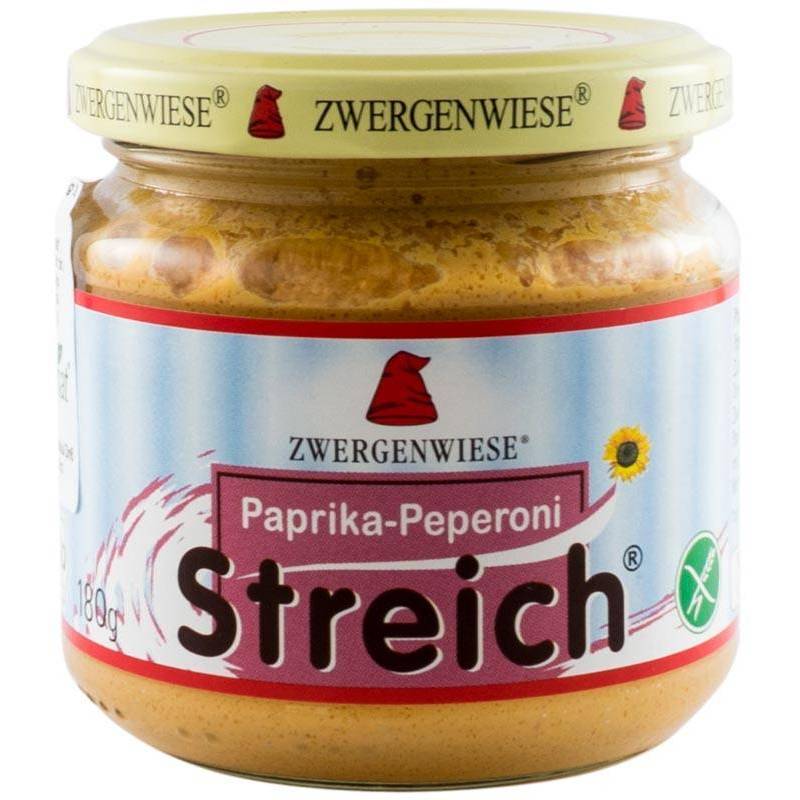 Pate vegetal bio cu ARDEI PICANT 180g - Zwergenwiese