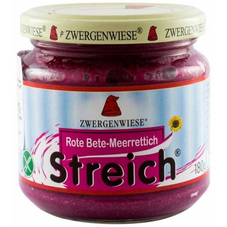 Pate vegetal bio cu SFECLA ROSIE SI HREAN 180g - Zwergenwiese