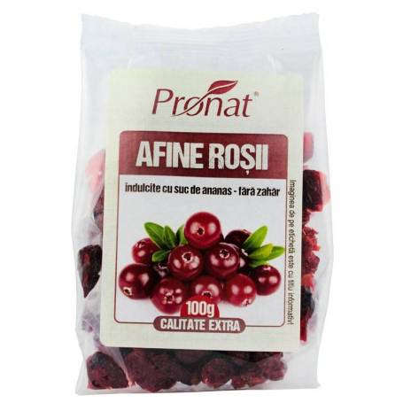 Afine rosii uscate 100g - Pronat