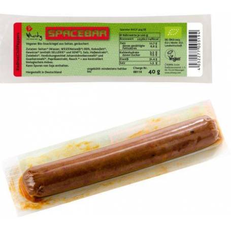 Baton Seitan cu ardei rosu iute - eco-bio 40g - Wheaty