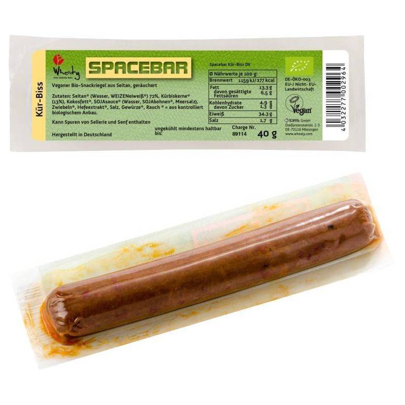 Baton Seitan cu seminte de dovleac - eco-bio 40g - Wheaty