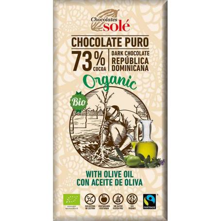 Ciocolata neagra cu ulei extravirgin de masline Eco-Bio 100g - Sole