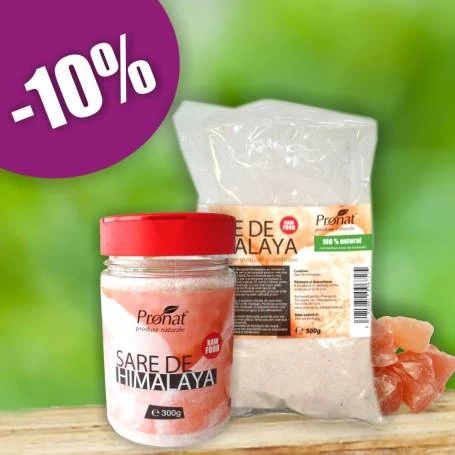 Sare de Himalaya la pet-solnita 300g + rezerva sare de himalaya, 500g - Pronat