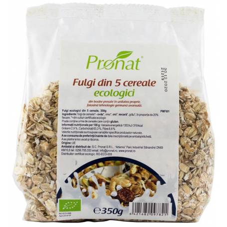 Fulgi din 5 cereale - eco-bio 350g - Pronat