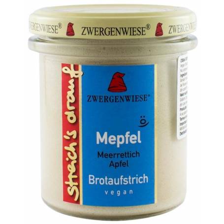 Crema tartinabila vegetala Mepfel, Fara Gluten, Eco-Bio, 160g- Zwergenwiese