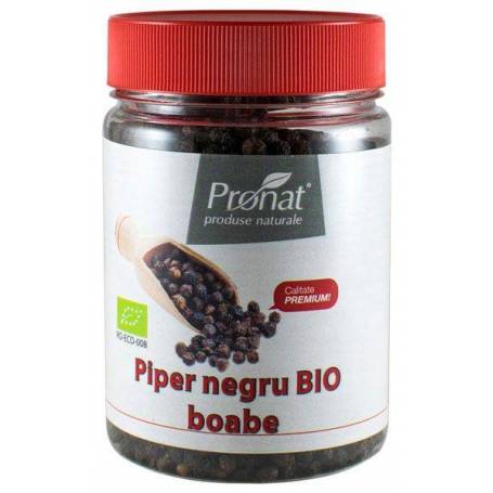 Piper negru boabe - eco-bio 140g - Pet - Pronat