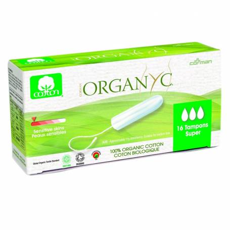 Tampoane SUPER din bumbac organic 16buc - Corman Organyc