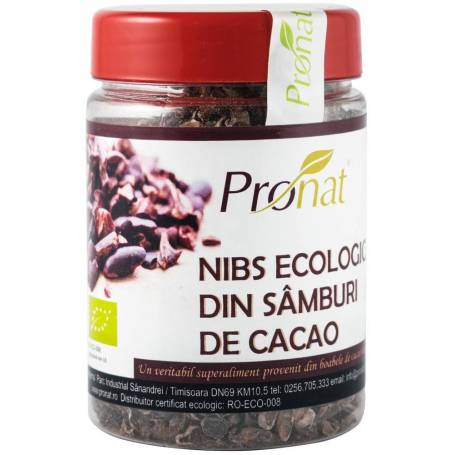 Nibs din samburi de cacao - eco-bio 130g - Pet - Pronat