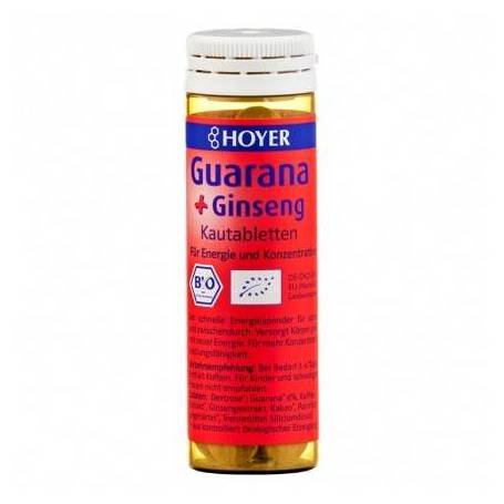 Guarana si ginseng - Tablete Bio masticabile, 60 tb. Hoyer