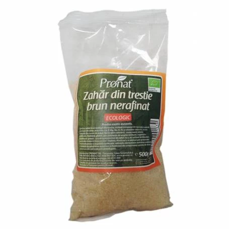 Zahar brun din trestie de zahar - eco-bio 500g - Pronat