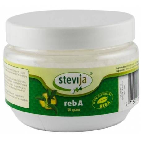 STEVIJA reb A - Indulcitor pudra din stevia, foarte concentrat, 50g - Stevija