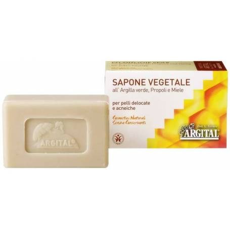 Sapun antiacnee- cu argila verde, propolis si miere, 100g - Argital