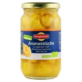 Ananas bucati in suc propriu 350g - Morgenland