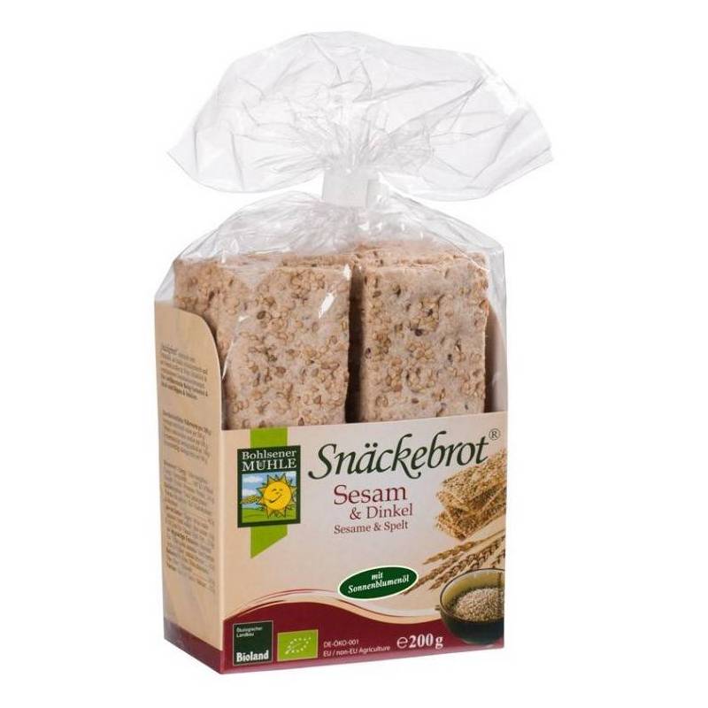 Paine crocanta cu susan si grau spelta - eco-bio 200g - Bohlsener