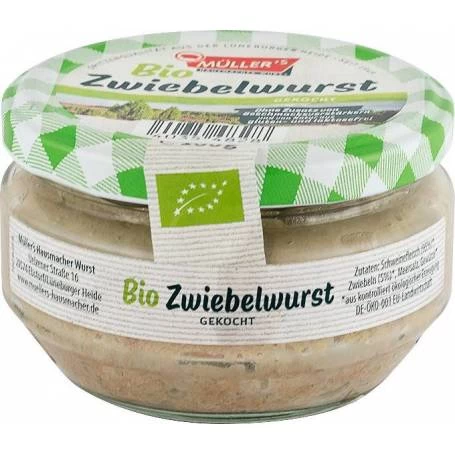 Specialitate BIO  din carne de porc cu ceapa, 160g, Wurst