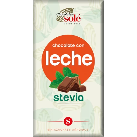 Ciocolata cu lapte minim 39% cacao, cu stevie 100g - Sole