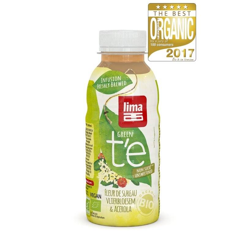 Ceai verde cu soc si acerola bio 330ml - lima