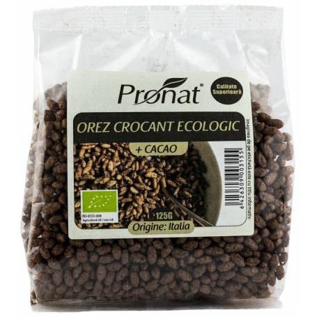 Orez expandat crocant cu cacao,125g, eco-bio - Pronat