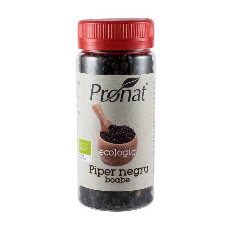 Piper negru boabe - eco-bio 50g - Pet - Pronat