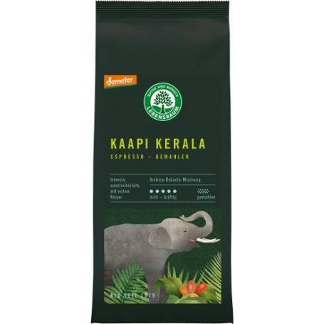 Cafea macinata expresso Kaapi Kerala Selectie Arabica si Robusta, eco-bio, 250g - Lebensbaum