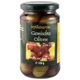 Masline mixte cu samburi in saramura - eco-bio 320g - Epikouros