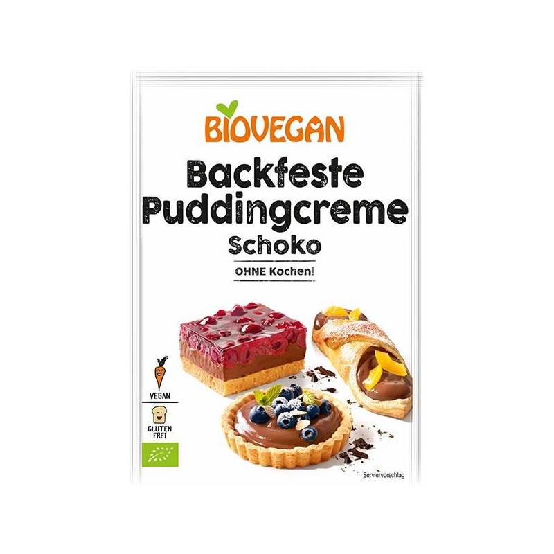 Crema solida pentru budinca de ciocolata bio 55g - Biovegan