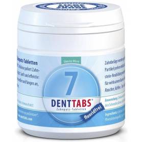 Tablete pentru curatarea dintilor cu menta si stevie, fara fluor - 125 tablete - Denttabs