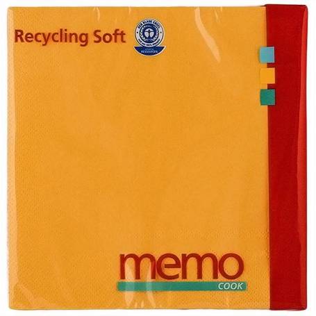 Servetele soft din hartie reciclata cu 3 straturi, 20buc - Memo