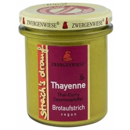 Crema tartinabila vegetala cu Thai curry si ardei de cayenne, Thayenne, eco - bio, 160g, Zwergenwiese