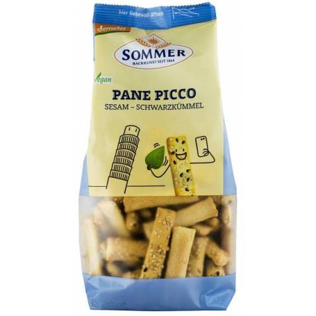 Panne Picco minigrisine cu susan si chimen negru, Demeter, eco-bio, 150g - Sommer
