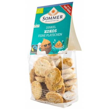 Dinkel Kokos - mini fursecuri din grau spelta cu cocos, Fairtrade - eco-bio 150g - Sommer