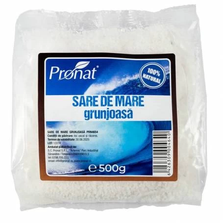 Sare de mare,grunjoasa, 500g - Pronat