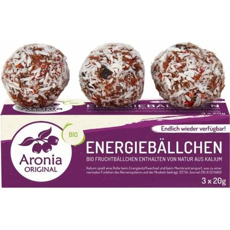 Bombe energetice cu fructe de Aronia 60g ECO-BIO - Aronia Original