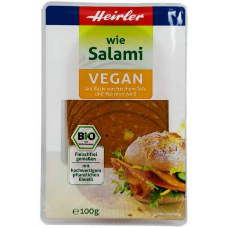 Salam, vegan ...ca si din carne - eco-bio 100g - Heirler