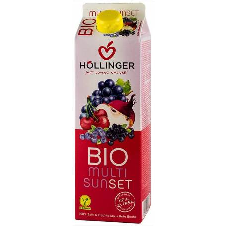 Multi Sunset suc de fructe si sfecla rosie - eco-bio 1L - Hollinger