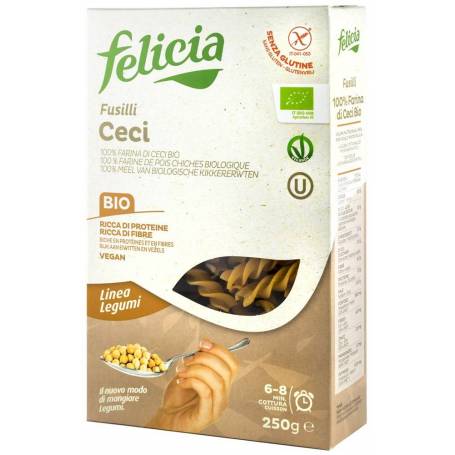 Fusilli din faina de naut - eco-bio 250g - Felicia Bio