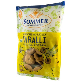 Taralli Fara Gluten cu fenicul si susan Eco-Bio 100g - Sommer