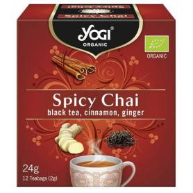 Ceai cu mirodenii, ceai negru, scortisoara, ghimbir, 12 plicuri - eco-bio 24g - Yogi Tea