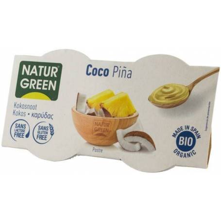 Desert eco-bio cu cocos si ananas, 2X125g NATUR GREEN